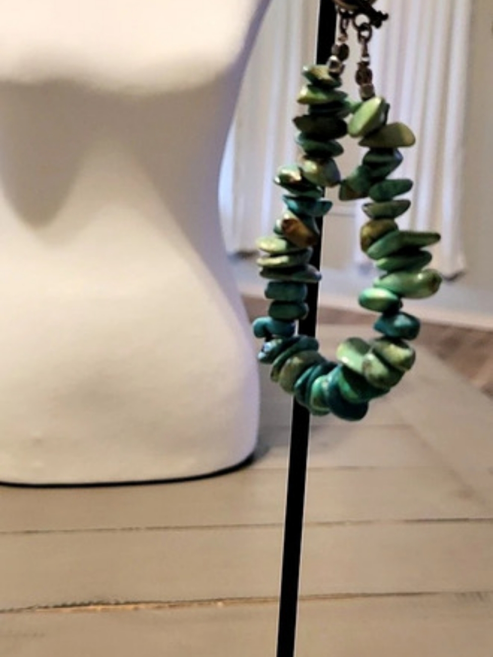 Turquoise Beaded 7.5" Bracelet